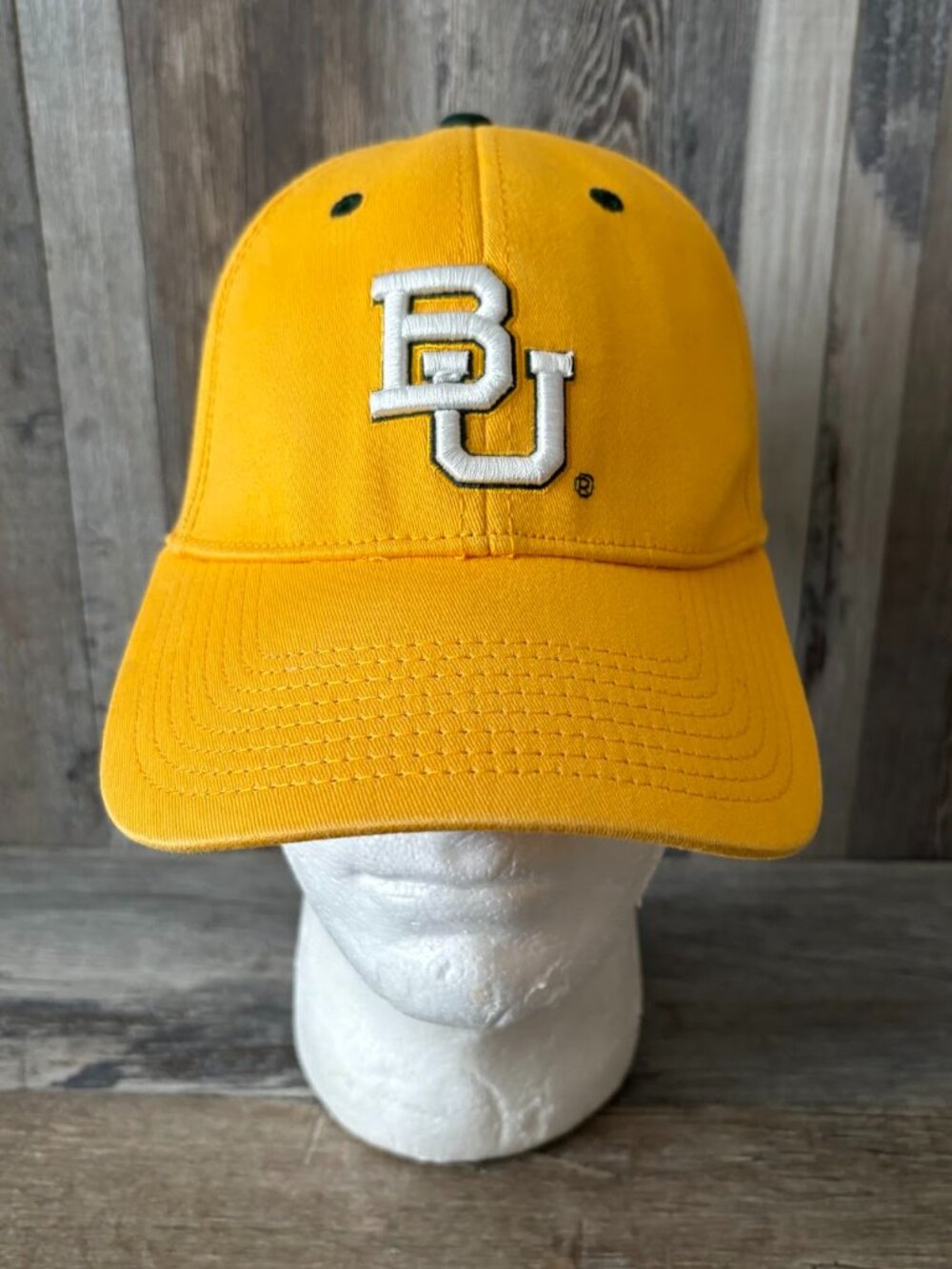 NCAA Baylor Bears Yellow Fitted Med/Large Cap Hat